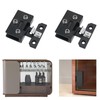 AWEN 2 Pcs Glass Doors Hinge Cupboard Showcase Wine Cabinet