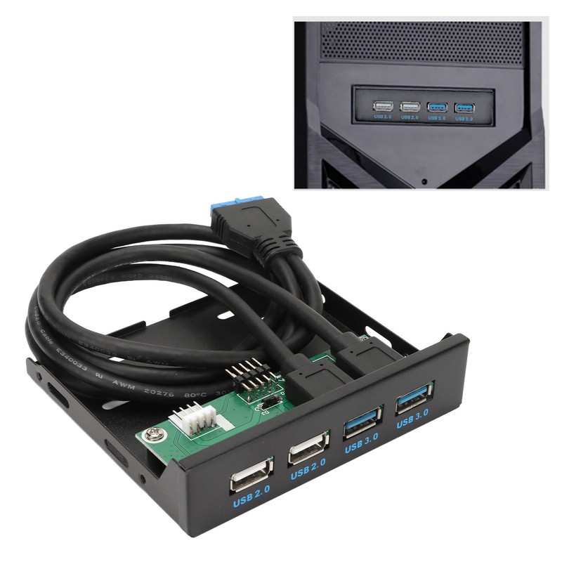 3.5 Inch Front Panel USB3.0 Hub High Speed 4 Port