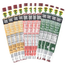 Turkey Variety, Sogo Snacks, No Sugar, Low Carb, Free-Range from a Family Farm. No Soy, MSG, Dairy, Nuts, Nitrates. Gluten Free Non-GMO. Keto, Whole 30, Paleo Friendly (Turkey Variety, 1-oz, 12 Cnt)
