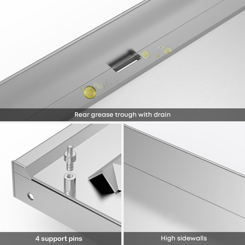 Stanbroil 22 Inch Stainless Steel Flat Top Griddle Replacement Top