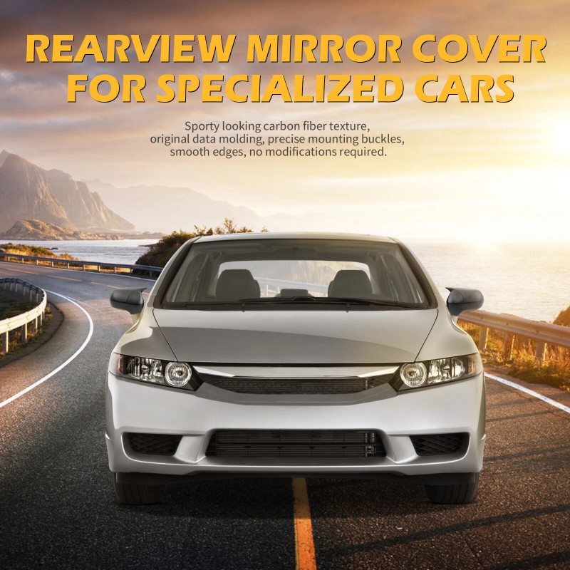 JMTBNO Pair For Honda Civic 2006~2011 Rearview Side Mirror Cover