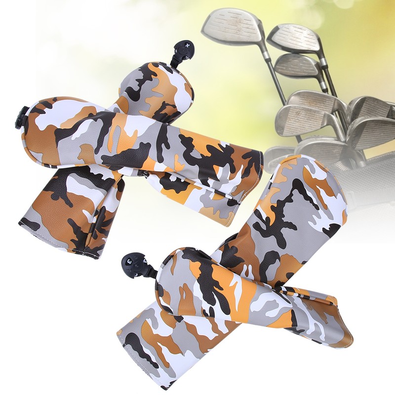4PCS PU Leather Camouflage Waterproof Thicken Lining Golf Putter Head