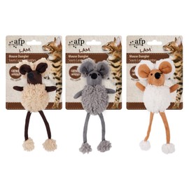 ALL FOR PAWS Lambswool Mouse Dangler Catnip Toy, Multi