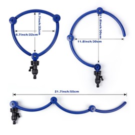 WBCBEC 360°Tree Water System Tree Watering Ring Circle Sprinkler and Irrigation System Targeted Water for New Tree Outdoor Plants Raised Garden Bed Shrub