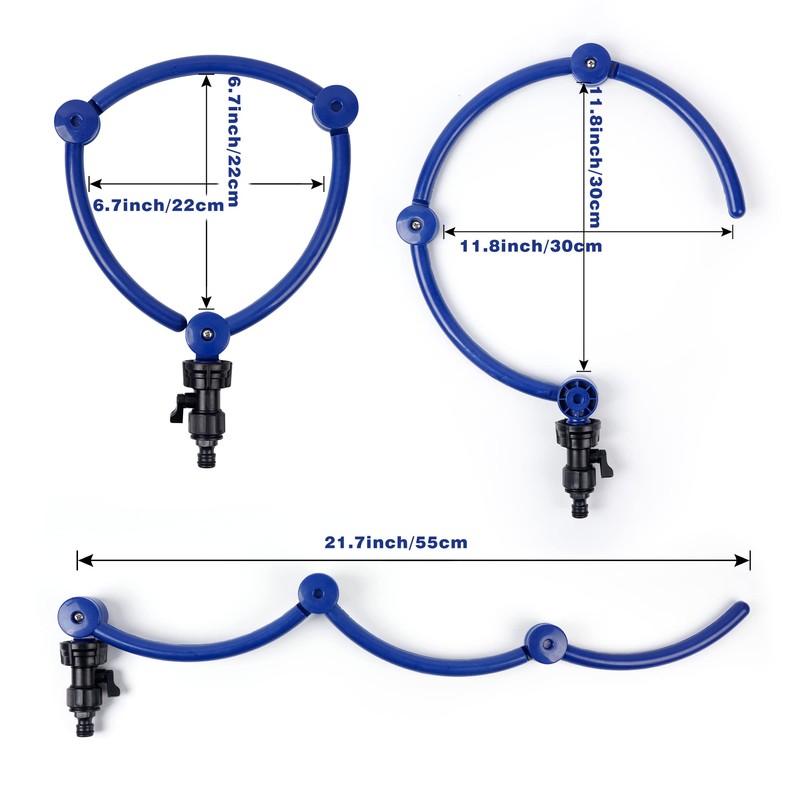 WBCBEC 360°Tree Water System Tree Watering Ring Circle Sprinkler and