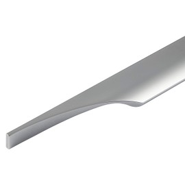 Gedotec Schrankgriff Aluminium Möbelgriff verchromt Griffleiste für Bad-Möbel - VIEFE | Schubladen-Griff Küche zum Schrauben | Küchengriff für Schranktüren | 1 Stück - Design Profilgriff BA 160 mm