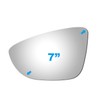 LH Mirror Glass fit for Volkswagen 2009-2017 CC 2009-2016 Eos