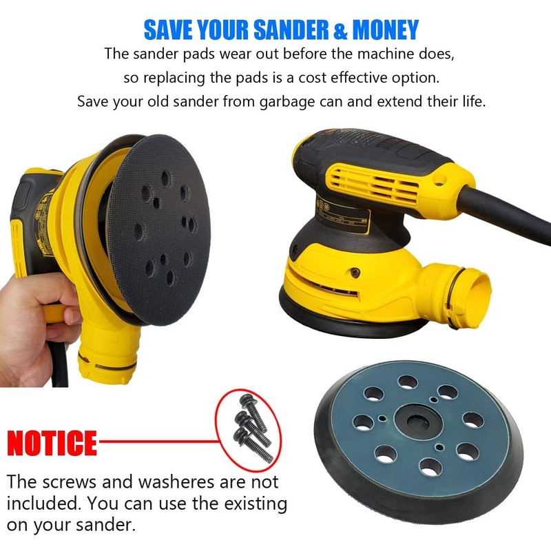 5 Inch 8 Hole Replacement Sander Pad for DeWalt Sander