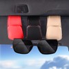zipelo 2PCS Magnetic Leather Sun Visor Sunglasses Holders, Brown