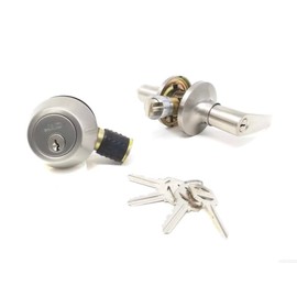 Stainless Steel Lever Exterior Lock and Deadbolt Set for Mobile Home Doors (1)