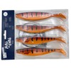 PetrisCatch Firetiger Red Rubber Fish Set + 4 Steel Leaders,