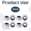 70PCS M6 Nuts,M6 Nyloc Nuts,Lock Tight Thread Lock,Nylon Inserted Hex