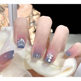 Natures Palmer Nail Tips 24p R09 Nail Art Nail Color Aesthetic Design Supplies Nail Sticker R09 Purple & Gray / 네이처스파머 네일팁 24p R09 네일아트 손톱 컬러 미적 감각 디자인 용품 네일 스티커 R09 퍼플앤그레이