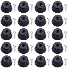 GOODCHI Furniture Foot Pads Rubber Cushion Screw Stopper Bumper Leg Cushion with Metal Washers D20x16xH10mm Pack of 20