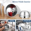 LIANYU Stainless Steel Metal Mixing Bowls, 3 Packs Deep Nesting