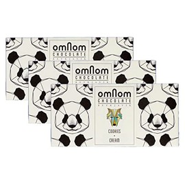 OmNom Cookies + Cream | White Chocolate Topped With Chocolate Cookies | Icelandic Bean To Bar Chocolate by OMNOM CHOCOLATE REYKJAVIK | 3 x 60g Bar