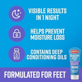 O'Keeffe's Healthy Feet Night Treatment Foot Cream, 3 Ounce Tube, (Pack of 2)