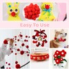 TOAOB 50pcs 1.18 Inch Pom Poms Red Craft Pom Poms