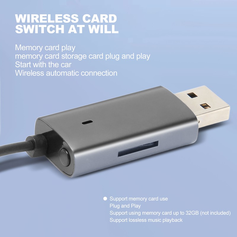 Bluetooth 5.1 Aux Adapter Built in Mic Hands Free Call