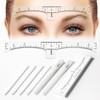 56 PCS Eyebrow Microblading Marker Pen & Disposable Brow Ruler