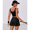 PINSPARK Tennis Skorts for Woman High Waisted Golf Skirt with