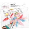 Baluue 40pcs Transparent Pvc Quicksand Hair Clips Drop-shaped Diy Materials