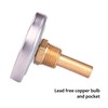 MEASUREMAN Hot Water Bi-Metal Thermometer, 2-1/2" Dial, 1-3/4" Lead-Free Brass