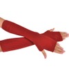 Novawo Wool Blend Warm Arm Warmers Long Fingerless Gloves for