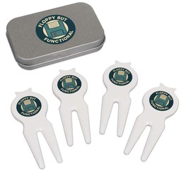Azeeda 'Floppy But Functional' Golf Divot Tool/Repair Fork Gift Set (GO00069007)