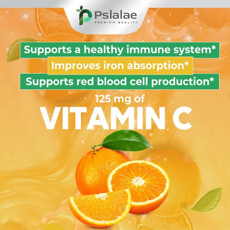 Pslalae - High Potency Iron Gummies - 650MG - Contains