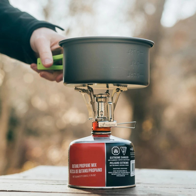 MalloMe Backpacking Stove - Portable Camping Stove - Small Backpack