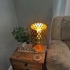 Gold Hollow drum lampshades, unique moroccan pattern small round metal