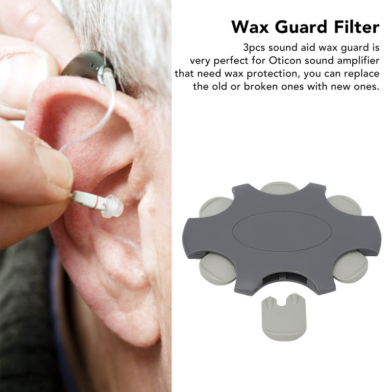 3pcs Replacement Wax Filter Dustproof Accessory Net Cover Sound Aid