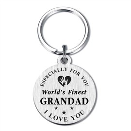 Levole Grandad Gifts Grandad Keychain - Father's Day Gifts for Grandpa, Happy Birthday Grandad Christmas Valentines Gifts, Grandad Keyring