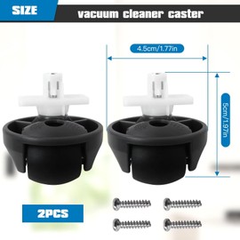 Zafina-UP Grey and Black Front Caster Wh-EEL Replacement Compatible for Roborock Q5, for Q7 Max Series Robot Vacuum Cleaners (2 Pack)