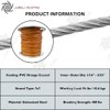 Laureola 1/16" to 3/32" (PVC) Vinyl Coated Orange Color Galvanized