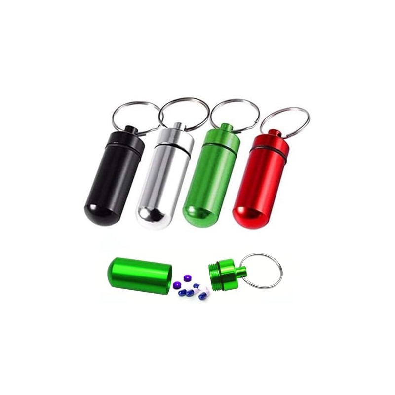 Kit 4 Pzas Pastillero Portátil Metálico Hermético Aluminio