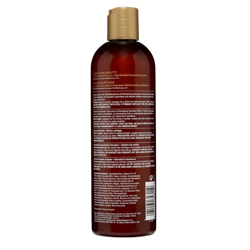 Hask Shampoo Macadamia Oil Moisturizing 12 Ounce (354ml) (6 Pack)