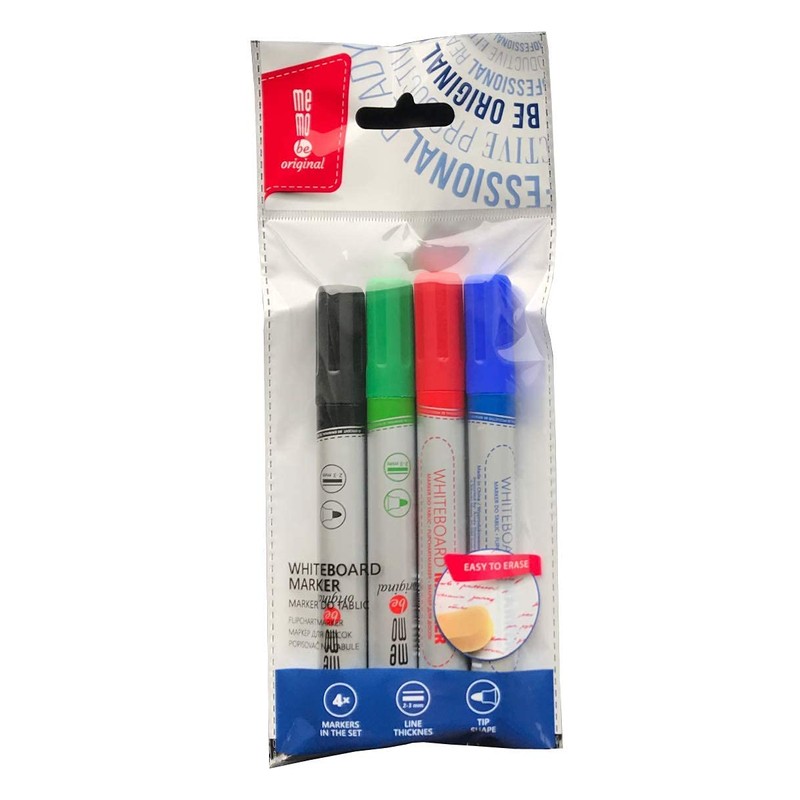 memobe Board Marker Pack of 4, Line Width 2-3 mm,