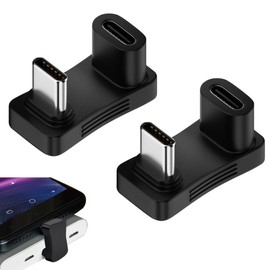 2Pcs 180° USB C Male to USB Female U Shape Adapter USB C Connector with Quick Charge Plug and Play U-Shaped 180° Angled Adapter 4K Video 10Gbps Data Transfer