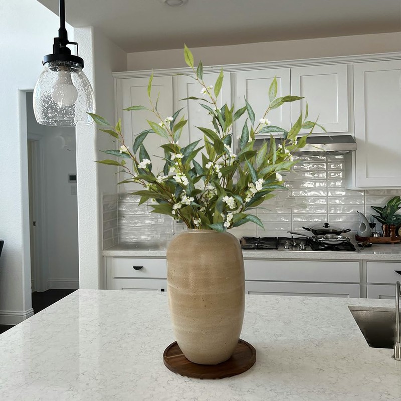 Artificial Plants,3Pcs 39inch Green Faux Stems for Vase,Faux Branches Greenery
