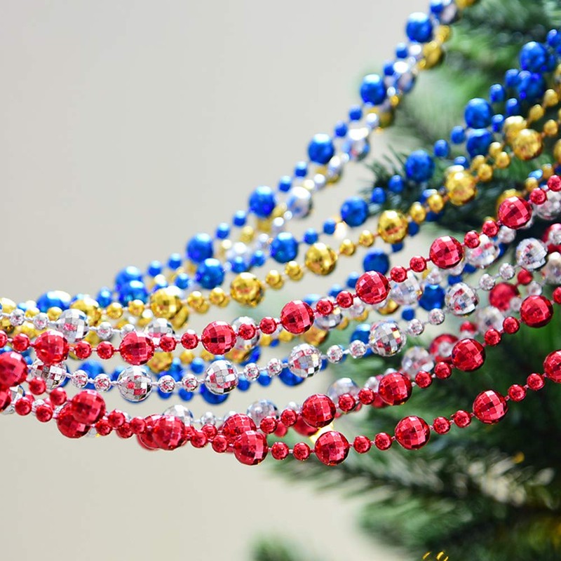 Vpang Round Crystal Pearls Beads String Garland for Christmas, Valentine,
