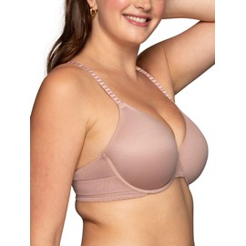 Vanity Fair Women's Effortless Underwire Bra, Buttery Soft Fabric & Lightweight Memory Foam Cups up to DD, Baked Blush Lace