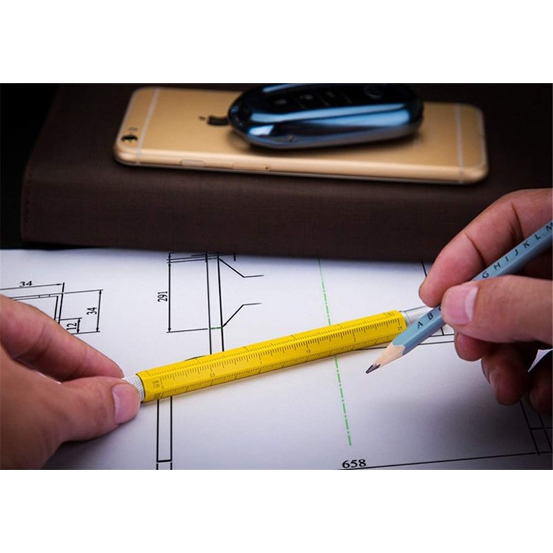 Multifunction Tool Pen, 6 in 1 Tool with Ballpoint Pen,