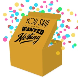 FETTIPOP Gift Box (You Said 'Nothing'), Exploding Confetti Gift Boxes, Surprise Pop Up Explosion Gift Wrapping