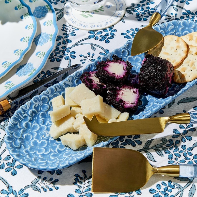 Oval Hydrangea Dish by Two's Company