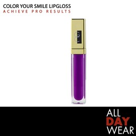 Gerard Cosmetics Color Your Smile Lip Gloss Wild Orchid | Super Pigmented Purple Lip Gloss with LED Light and Mirror | Shiny Finish | Hydrating Liquid Lip Color | Cruelty Free and Made in USA