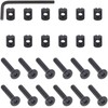 Mardatt M6 x 35mm 24PCS Black Zinc Plated Hex Socket
