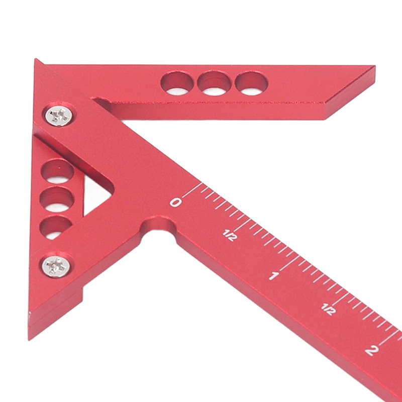 Center Gauge 100mm 45° 90° Aluminum Alloy Line Ruler Measuring