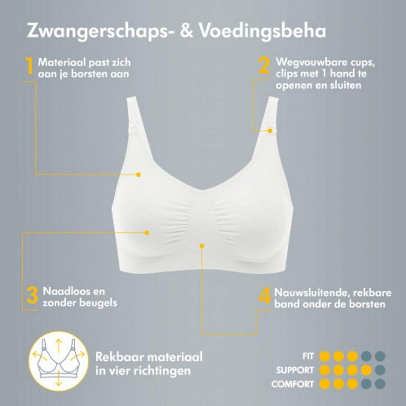 Medela 101038703 – Maternity and Nursing Bra Black Size XL